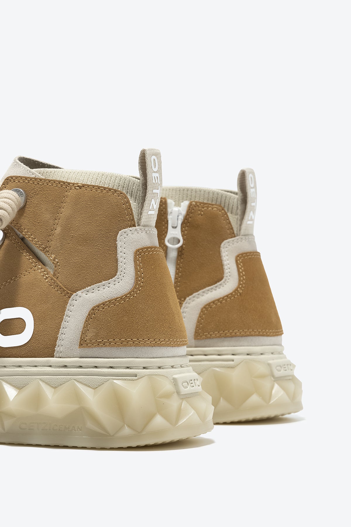 MIXCE Unisex High Top Sneakers | Cool Shoes | Brown Shoes - Oetziceman