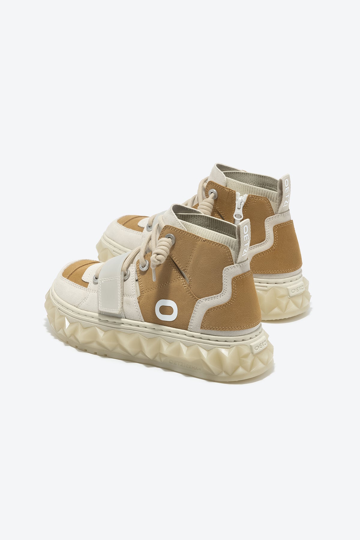 MIXCE Unisex High Top Sneakers | Cool Shoes | Brown Shoes - Oetziceman