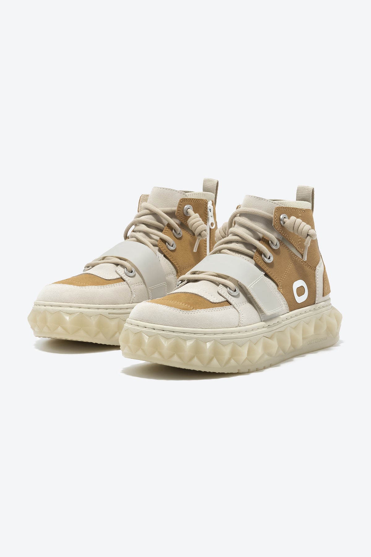 MIXCE Unisex High Top Sneakers | Cool Shoes | Brown Shoes - Oetziceman 